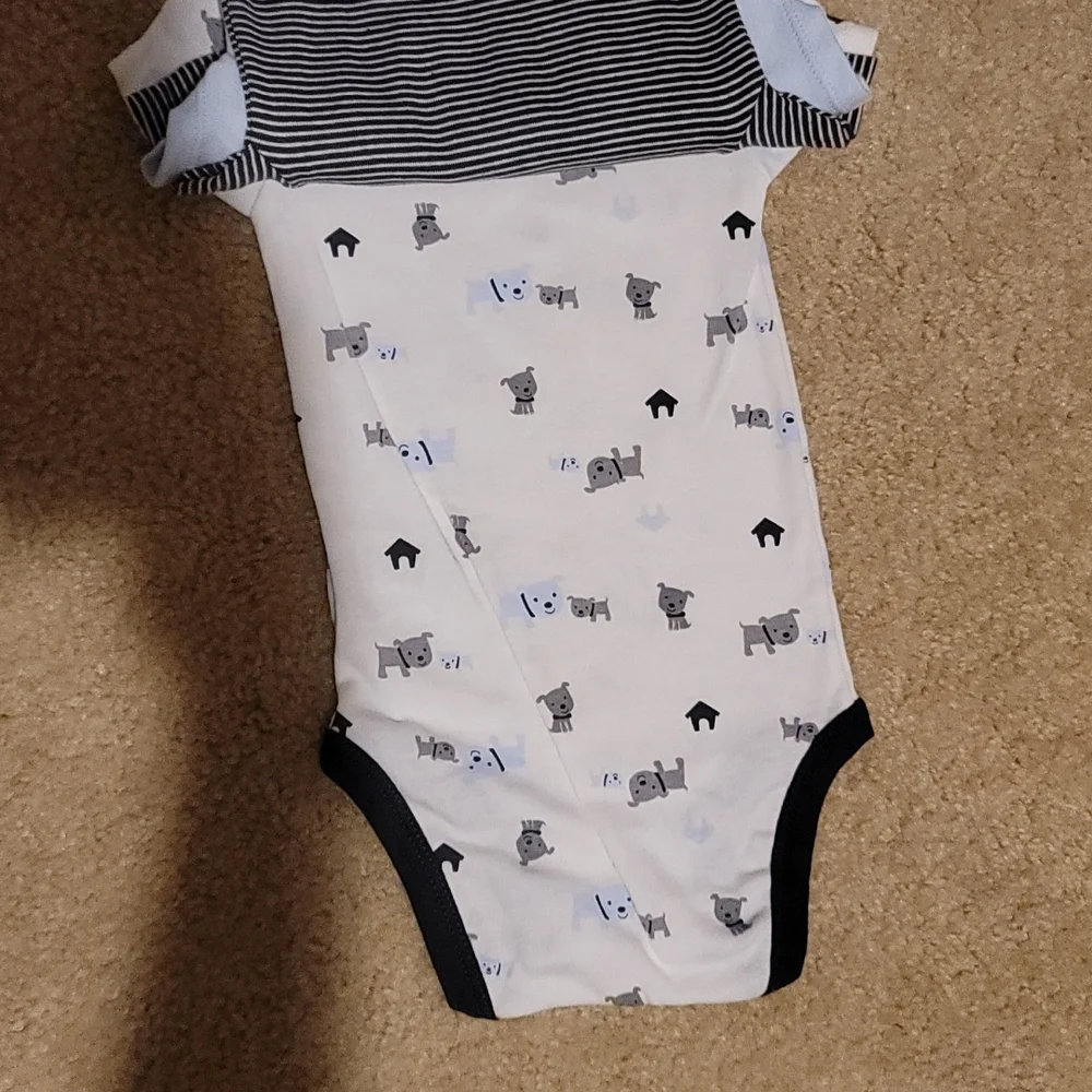 NWT Carters 100% cotton short sleeved animal‎ bodysuits